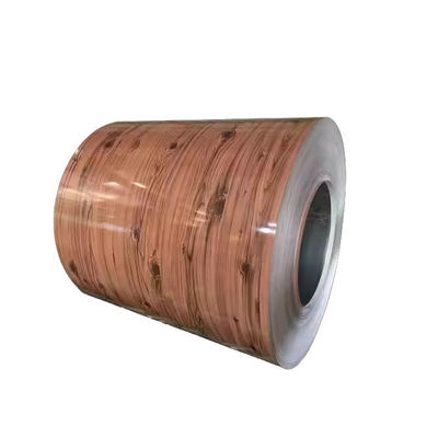 comprar ASTM A755 bobina de acero prepintada de grano de madera utilizada para la decoración de paredes interiores online manufacture