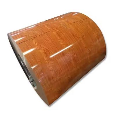 Bobina de aluminio recubierta de color de grano de madera para decoración de paredes interiores