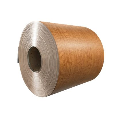 Madera de pino de grano de color recubierto de aluminio bobina de madera textura material de aluminio