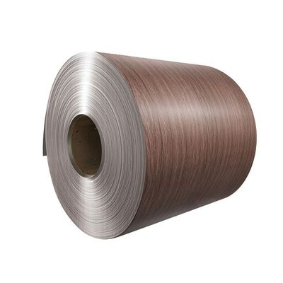Cereal de madera de roble bobina de aluminio prepintada textura de madera bobina de aleación de aluminio